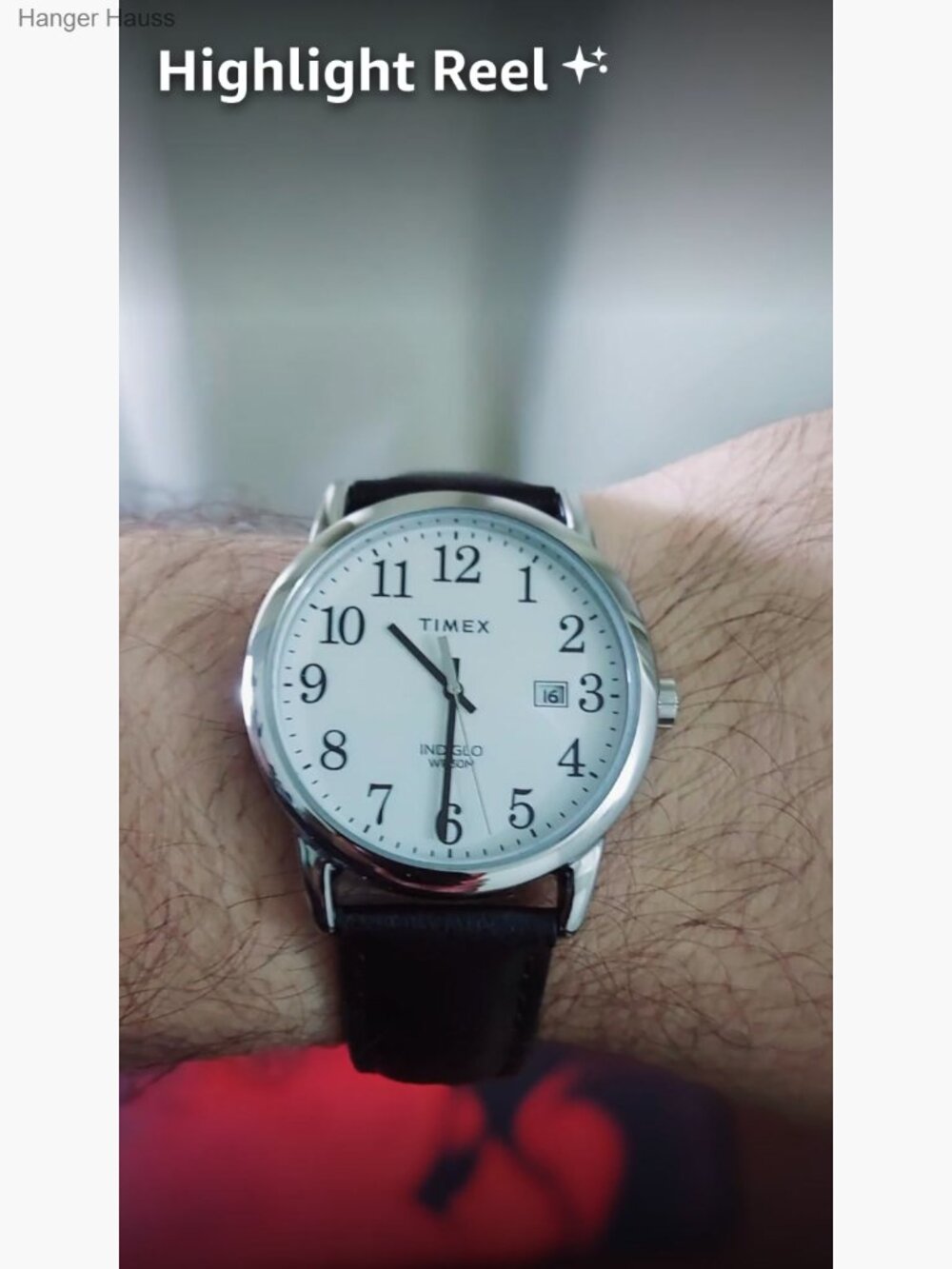 38mm Easy Reader Watch Leather Strap Quartz Indiglo Water Resistant - Picture 7 of 7